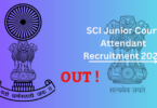 SCI Junior Court Attendant Recruitment 2024