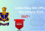 Indian Navy SSC Officer Recruitment 2025