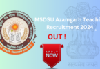 MSDSU Azamgarh Teaching Recruitment 2024