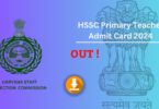 HSSC PRT Admit Card 2024