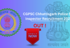 CGPSC SI Recruitment