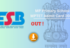 MPTET Admit Card 2024