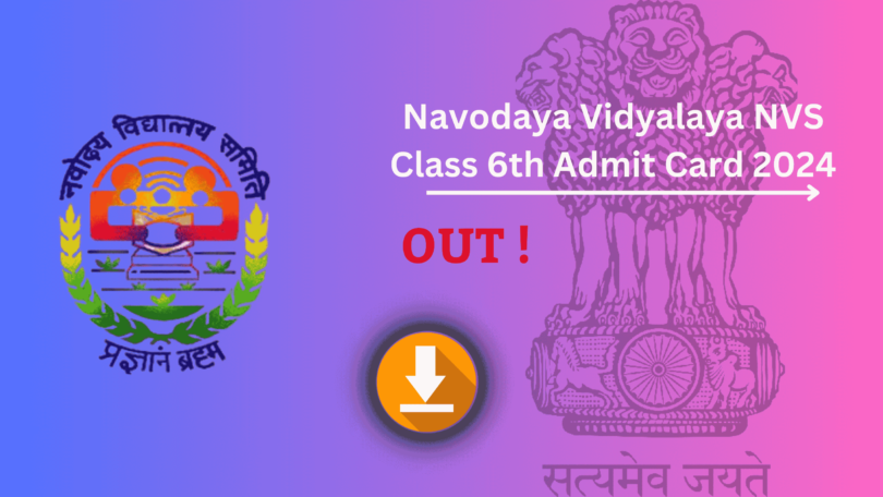 NVS Class 6th Admit Card 