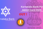 Karnataka Bank PO Admit Card 2024