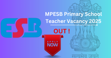 MPESB Primary School Teacher Vacancy 2025