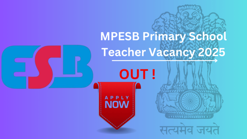 MPESB Primary School Teacher Vacancy 2025