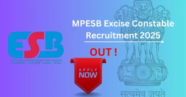 MPESB Excise Constable Recruitment 2025 - apply online link