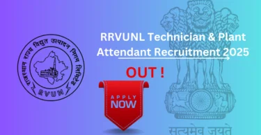 RRVUNL Technician And Plant Attendant Recruitment 2025