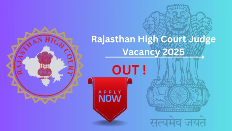 Rajasthan High Court Judge Recruitment 2025 - apply online link