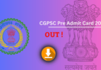 CGPSC Admit Card 2024 Download – Check Exam Date & Direct Link