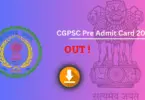 CGPSC Admit Card 2024 Download – Check Exam Date & Direct Link