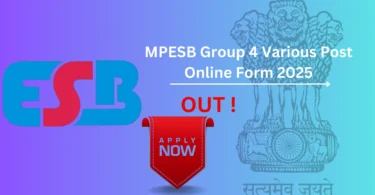 MPESB Recruitment 2025 - apply online link