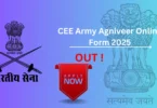 CEE Army Agniveer Recruitment 2025 - apply online link