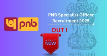 PNB Specialist Officer Recruitment 2025 - apply online link