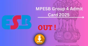 MPESB Group 4 Admit Card 2025